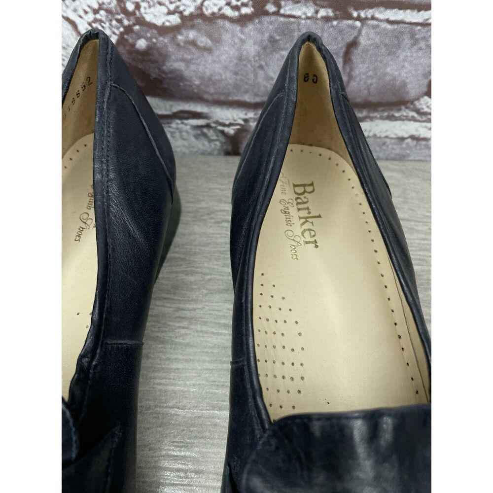 Barker Flex Fine English Shoes Navy Blue Leather Loafers Women Sz 7AA US/37.5EU - Picture 12 of 16